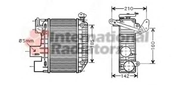 53004365 VAN Wezel radiador de aire de admisión