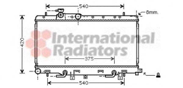 Radiador refrigeración del motor 51002058 VAN Wezel