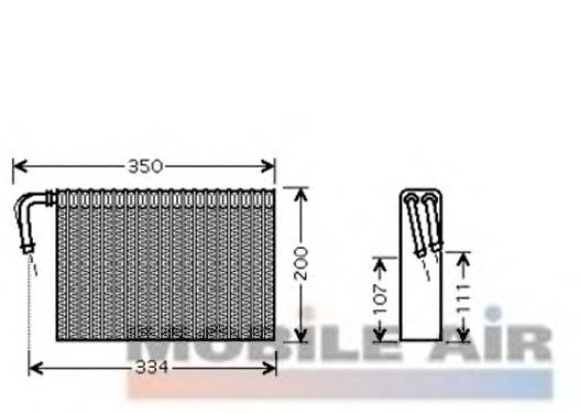 0600V305 VAN Wezel evaporador, aire acondicionado