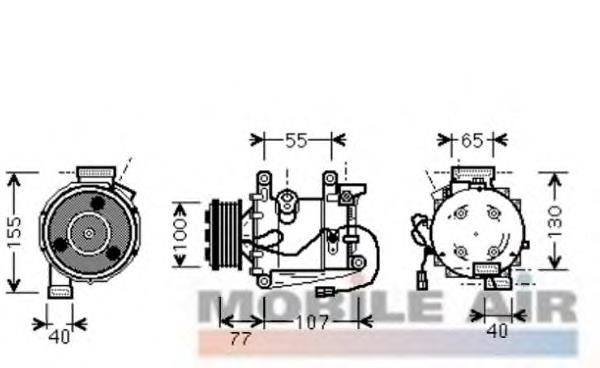 2500K232 VAN Wezel compresor de aire acondicionado