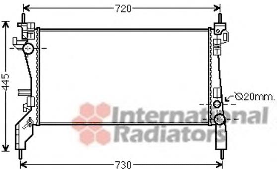 17002380 VAN Wezel radiador refrigeración del motor