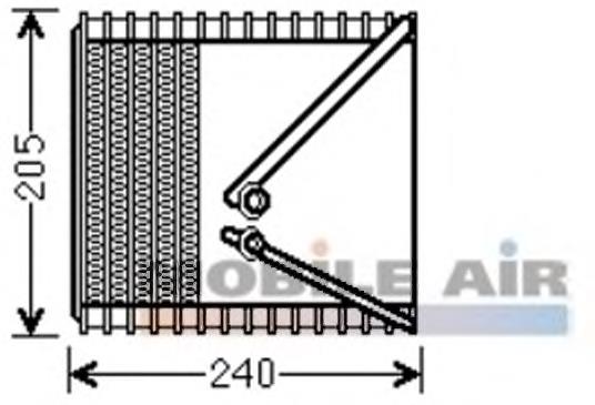 Evaporador, aire acondicionado 1700V381 VAN Wezel