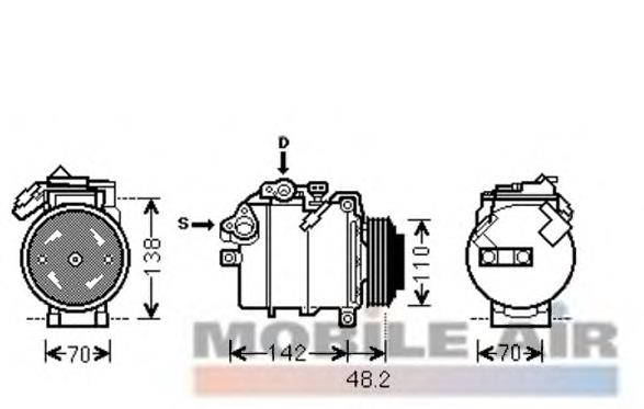 0600K385 VAN Wezel compresor de aire acondicionado