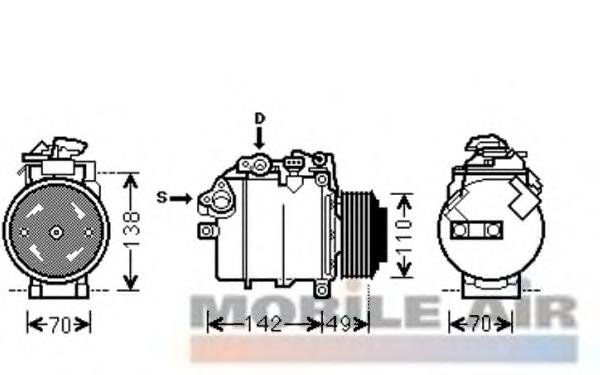 0600K387 VAN Wezel compresor de aire acondicionado