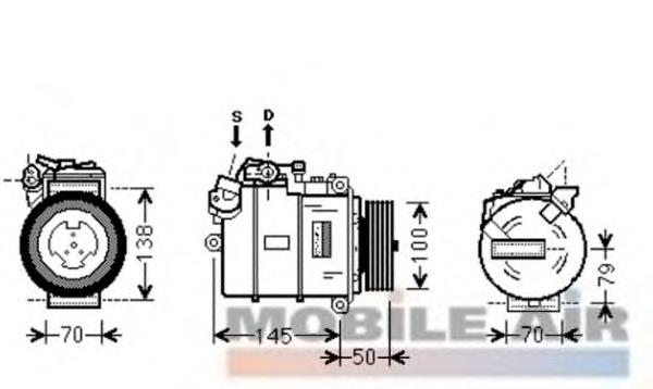 Compresor de aire acondicionado 0600K388 VAN Wezel