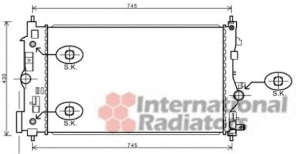 37002546 VAN Wezel radiador refrigeración del motor