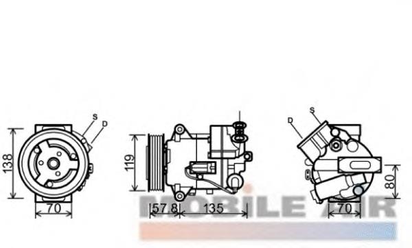 3700K496 VAN Wezel compresor de aire acondicionado