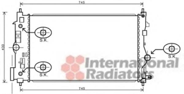 37002547 VAN Wezel radiador refrigeración del motor