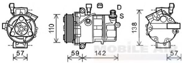 0100K127 VAN Wezel compresor de aire acondicionado