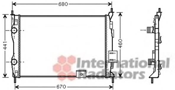 13002278 VAN Wezel radiador refrigeración del motor