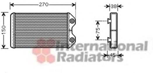 Radiador de calefacción 53006369 VAN Wezel