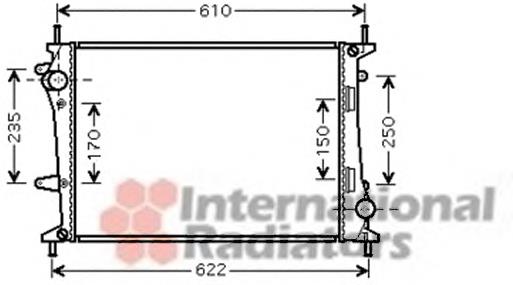 17002329 VAN Wezel radiador refrigeración del motor