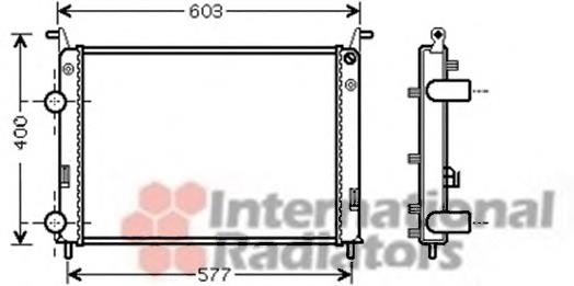 17002336 VAN Wezel radiador refrigeración del motor