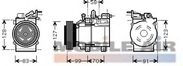 8200K160 VAN Wezel compresor de aire acondicionado