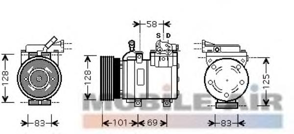 8200K159 VAN Wezel compresor de aire acondicionado