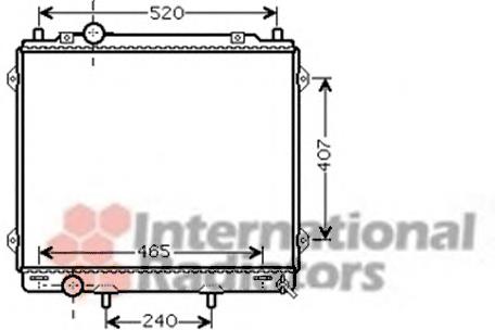 Radiador refrigeración del motor 82002163 VAN Wezel