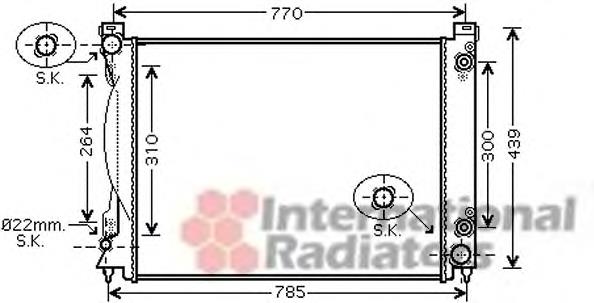 03002231 VAN Wezel radiador refrigeración del motor