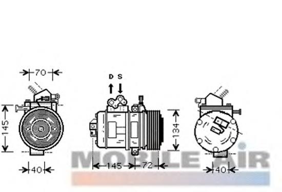 Compresor de aire acondicionado 5300K388 VAN Wezel