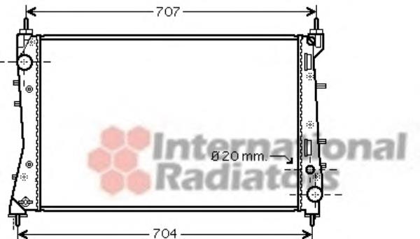 17002359 VAN Wezel radiador refrigeración del motor