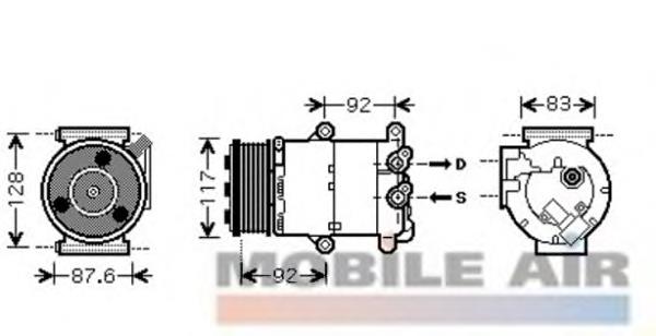 Compresor de aire acondicionado 1800K430 VAN Wezel