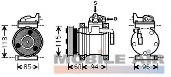 8200K217 VAN Wezel compresor de aire acondicionado