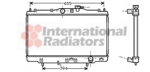 Radiador refrigeración del motor 25002176 VAN Wezel