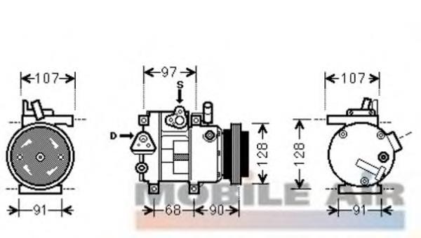 8200K215 VAN Wezel compresor de aire acondicionado