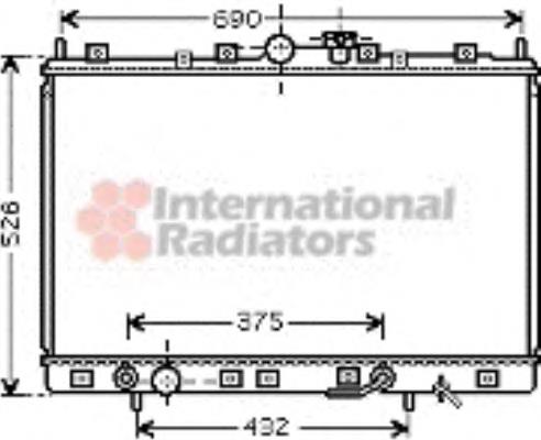 Radiador refrigeración del motor 32002171 VAN Wezel