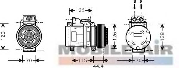 3000K116 VAN Wezel compresor de aire acondicionado