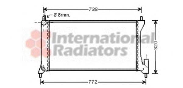 37002386 VAN Wezel radiador refrigeración del motor