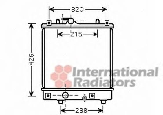 Radiador refrigeración del motor 37002382 VAN Wezel