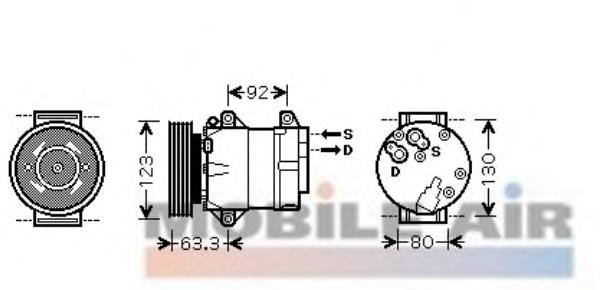 Compresor de aire acondicionado 4300K369 VAN Wezel