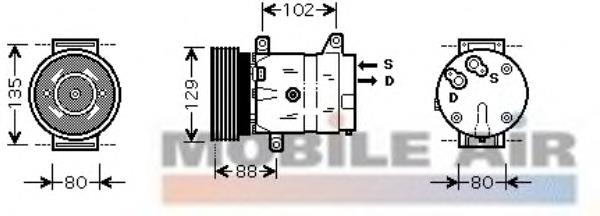 4300K367 VAN Wezel compresor de aire acondicionado