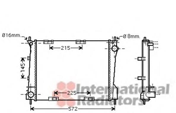 43002371 VAN Wezel radiador refrigeración del motor