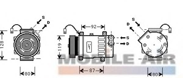 0900K207 VAN Wezel compresor de aire acondicionado