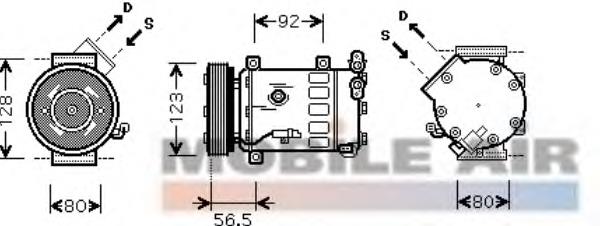 0900K242 VAN Wezel compresor de aire acondicionado