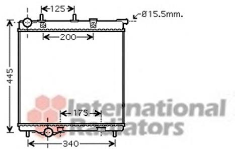 40002288 VAN Wezel radiador refrigeración del motor