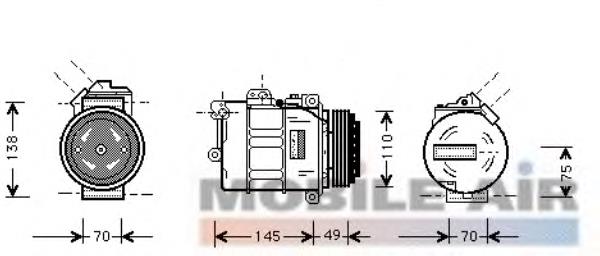 0600K181 VAN Wezel compresor de aire acondicionado