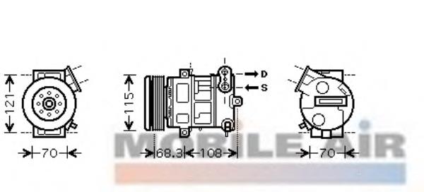 3700K418 VAN Wezel compresor de aire acondicionado