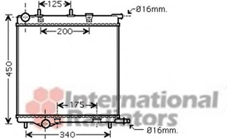 Radiador refrigeración del motor 40002289 VAN Wezel