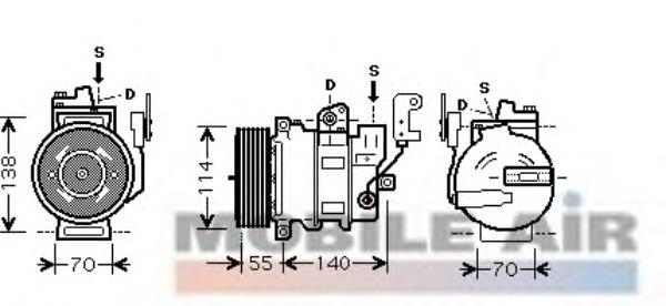 0200K187 VAN Wezel compresor de aire acondicionado