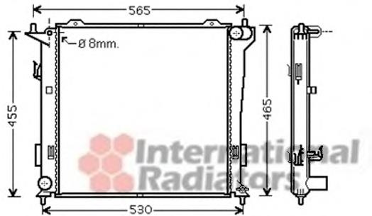 82002181 VAN Wezel radiador refrigeración del motor