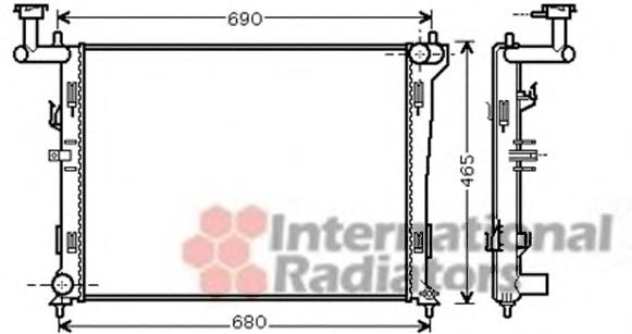 82002179 VAN Wezel radiador refrigeración del motor