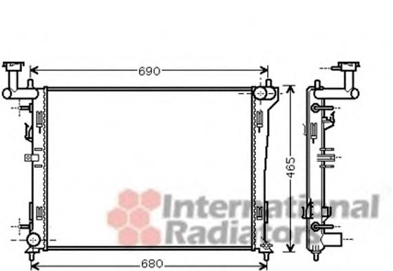 82002180 VAN Wezel radiador refrigeración del motor