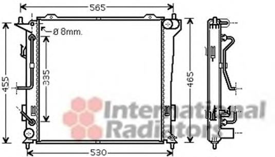 82002182 VAN Wezel radiador refrigeración del motor