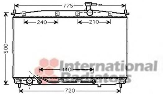 Radiador refrigeración del motor 82002174 VAN Wezel