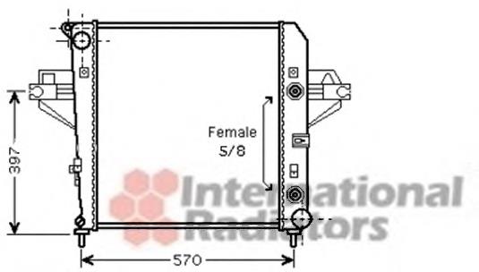 21002043 VAN Wezel radiador refrigeración del motor