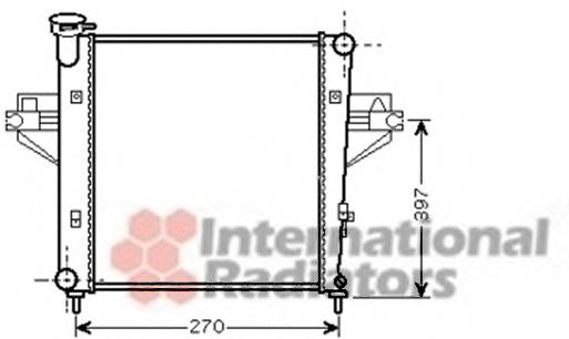 Radiador refrigeración del motor 21002042 VAN Wezel