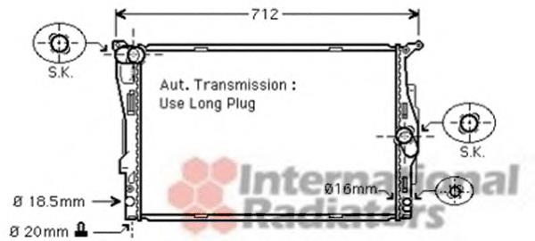 06002303 VAN Wezel radiador refrigeración del motor