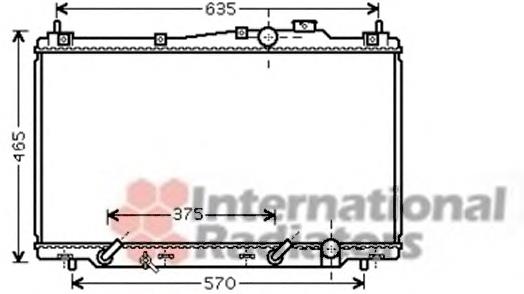 Radiador refrigeración del motor 25002205 VAN Wezel